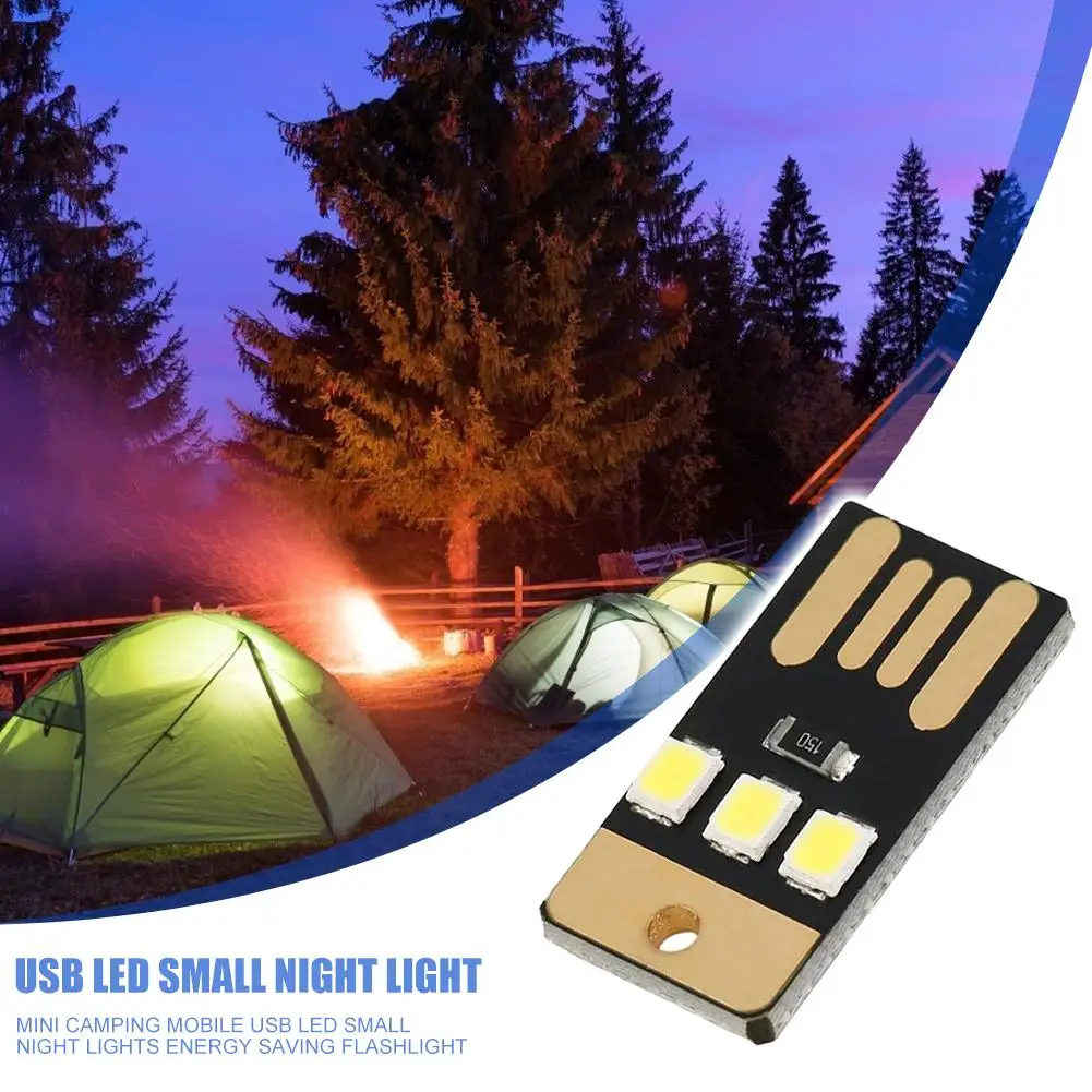 

Лампа для кемпинга, ночного туризма, палатки, портативный энергосберегающий мини-фонарик, ультратонкий мобильный USB светодиодный брелок дл...