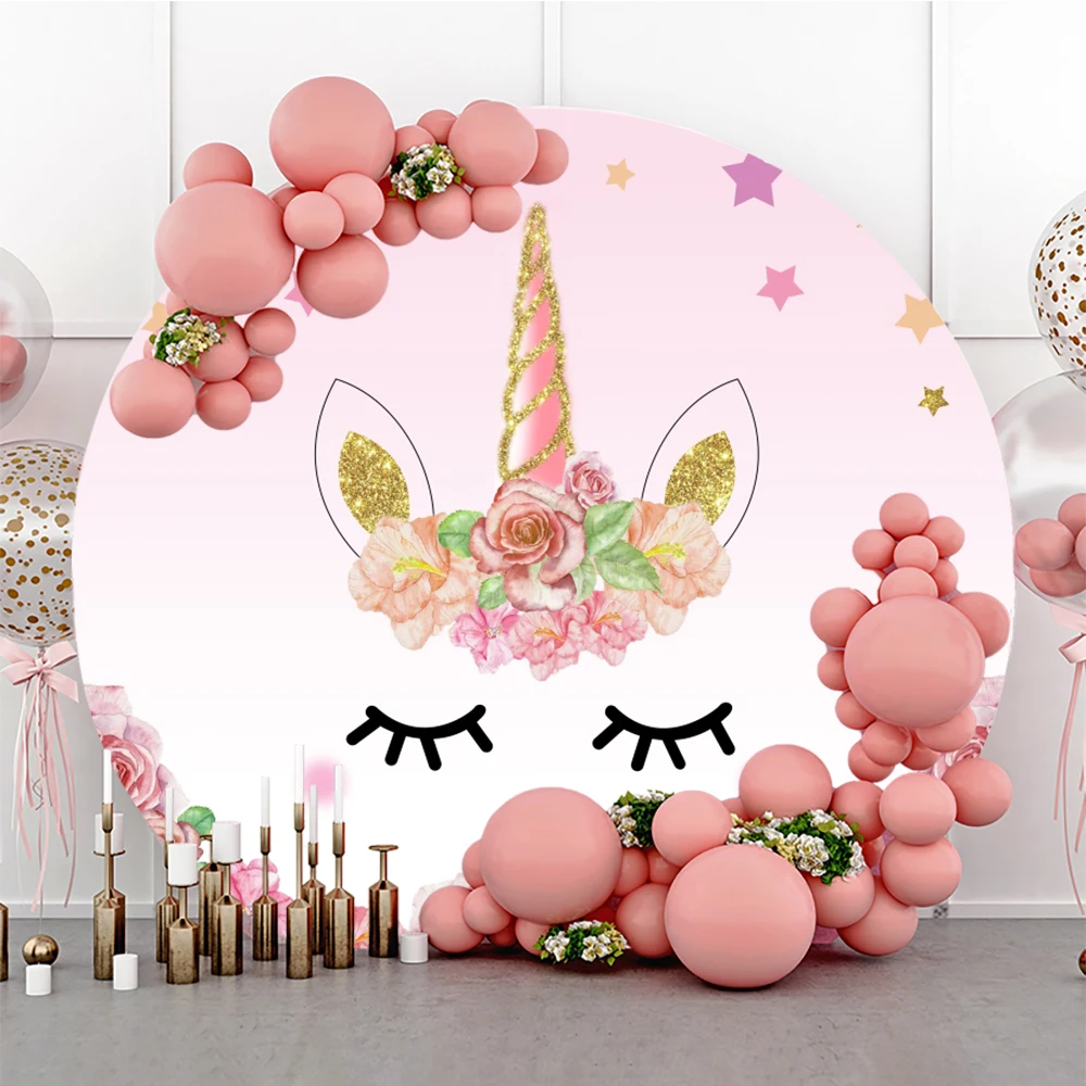 Laeacco Sweet Unicorn Round Photo Backdrop Birthday Party Baby Shower Customized Circle Photography Background Photophone
Laeacco Sweet Unicorn Round Photo Backdrop Birthday Party Baby Shower Customized Circle Photography Background Photophone