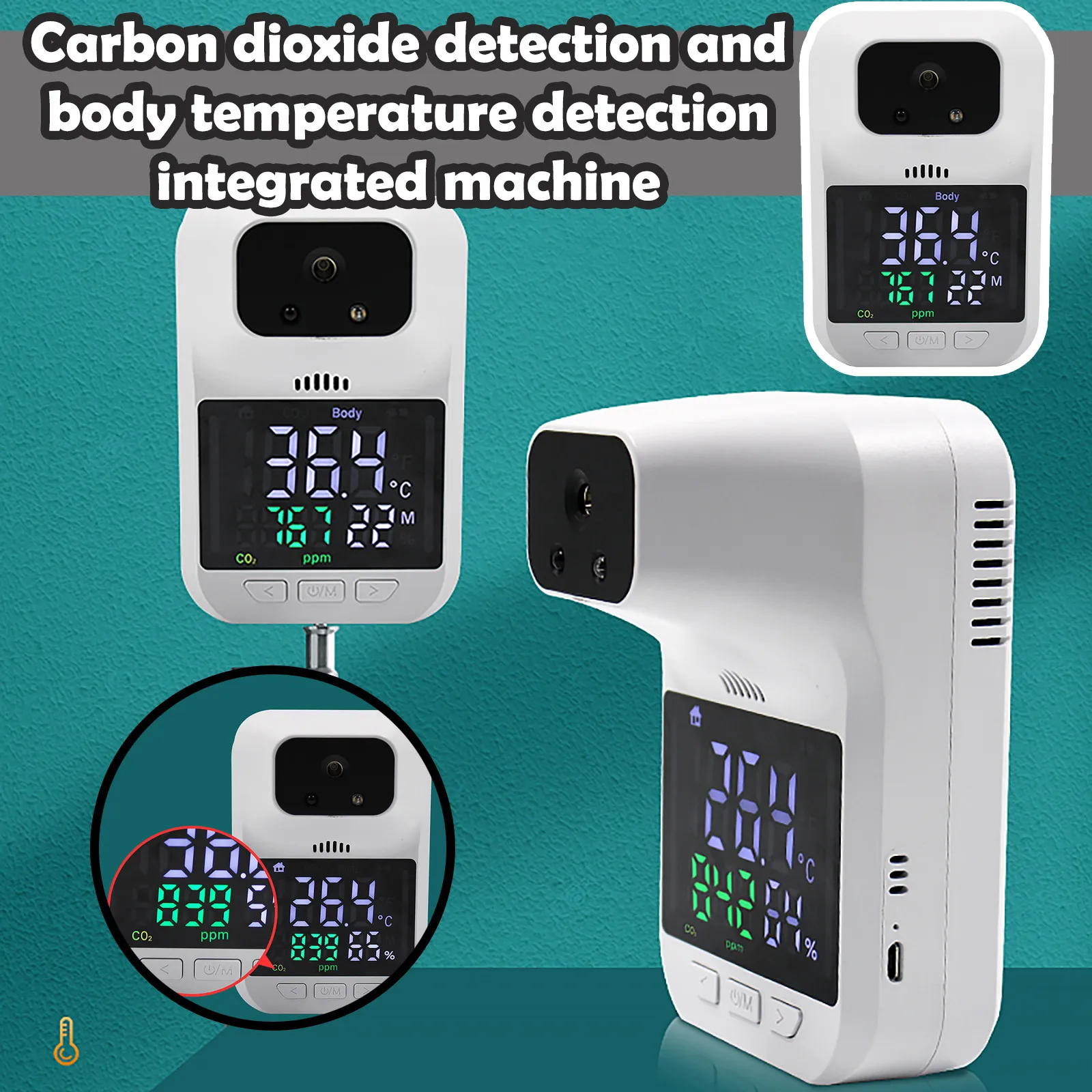Carbon Dioxide Detector Gas Concentration Content Color Screen Intelligence Co2 Meter Detector Digital Air Quality Monitor
Carbon Dioxide Detector Gas Concentration Content Color Screen Intelligence Co2 Meter Detector Digital Air Quality Monitor