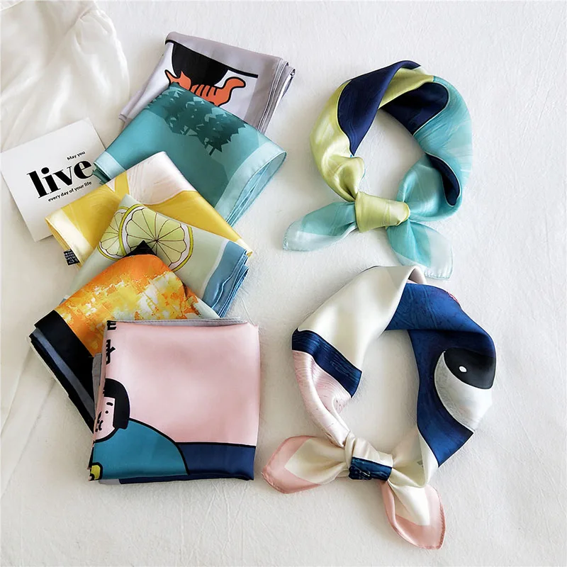 Printed Satin Silk Square Scarf Office Lady Decorative Small Foulard Scarves Hair Neck Scarf Small Shawls And Wraps For Women
Printed Satin Silk Square Scarf Office Lady Decorative Small Foulard Scarves Hair Neck Scarf Small Shawls And Wraps For Women