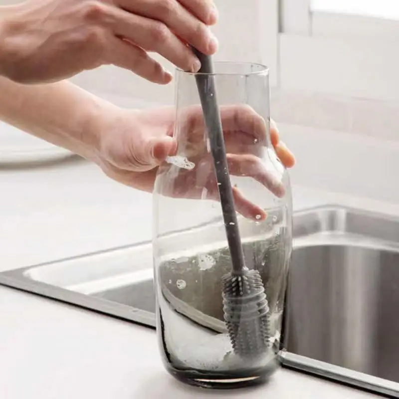Silicone Cup Brush Cup Scrubber Glass Cleaner Kitchen Cleaning Tool Long Handle Drink Wineglass Bottle Glass Cup Cleaning Brush
Silicone Cup Brush Cup Scrubber Glass Cleaner Kitchen Cleaning Tool Long Handle Drink Wineglass Bottle Glass Cup Cleaning Brush