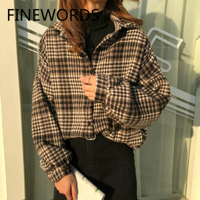 Женская винтажная шерстяная блузка в клетку, с длинным рукавом
Женская винтажная шерстяная блузка в клетку, с длинным рукавом