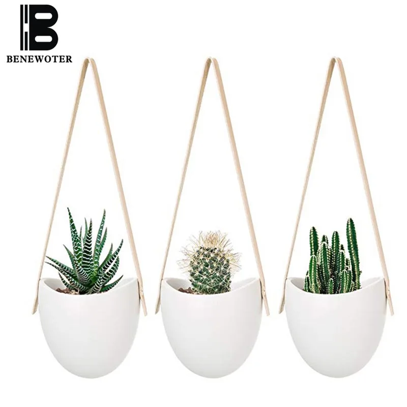 3PCS/Lot Nordic Creative White Ceramic Wall Vase Hanging Flower Pot Succulent Plant Planters Living Room Bonsai Wall Decoration
3PCS/Lot Nordic Creative White Ceramic Wall Vase Hanging Flower Pot Succulent Plant Planters Living Room Bonsai Wall Decoration