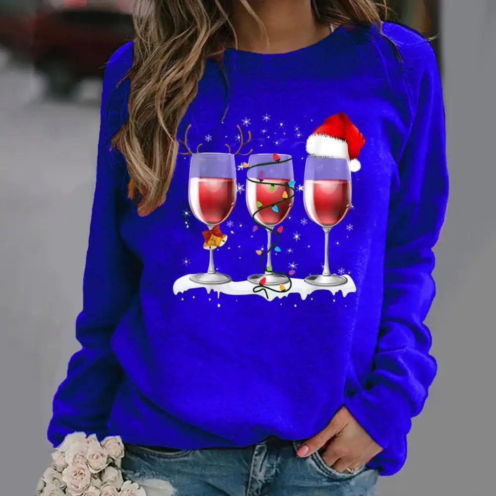 T Shirt 2021 Autumn Winter Christmas Long Sleeve Wineglass Print Blouse Vintage Oversized Loose Sweatshirt Aesthetic Pullover
T Shirt 2021 Autumn Winter Christmas Long Sleeve Wineglass Print Blouse Vintage Oversized Loose Sweatshirt Aesthetic Pullover