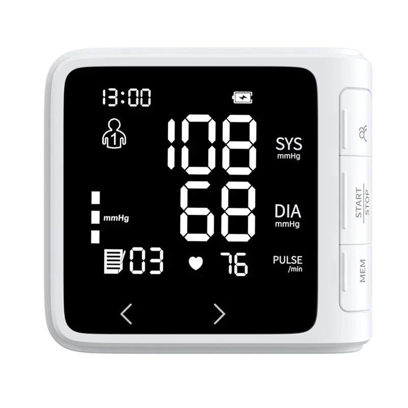 Arm Blood Pressure Monitor Wrist Blood Pressure Machine Digital Automatic Heartbeat Detection Backlight Display for Home
Arm Blood Pressure Monitor Wrist Blood Pressure Machine Digital Automatic Heartbeat Detection Backlight Display for Home