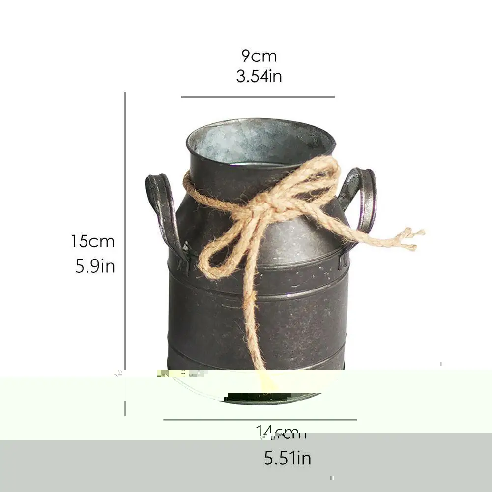 Vintage Retro Shabby Iron Milk Jug Garden Plating Flower Flower Vase Pot Decor Succulent Decor Plants Display Stand Room 
Vintage Retro Shabby Iron Milk Jug Garden Plating Flower Flower Vase Pot Decor Succulent Decor Plants Display Stand Room