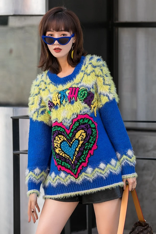 Women's plus size sweater European station mohair soft waxy heavy industry wear sweater women's age loose knit top
Women's plus size sweater European station mohair soft waxy heavy industry wear sweater women's age loose knit top