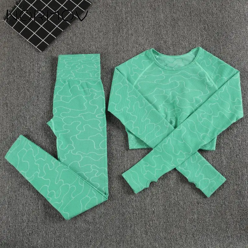 NORMOV Women Seamless Fitness Sport Set for Gym Crop Top High Waist Leggings Clothes Breathable Sportswear Yoga Suits
NORMOV Women Seamless Fitness Sport Set for Gym Crop Top High Waist Leggings Clothes Breathable Sportswear Yoga Suits