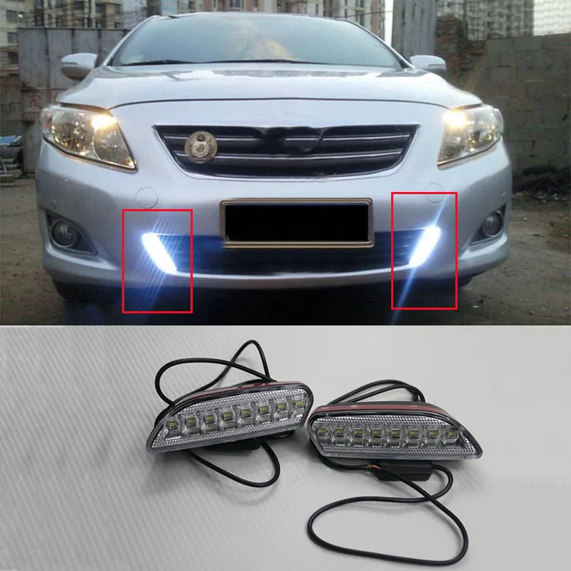 Special daytime traffic lights, daytime LED lights, suitable for Toyota Corolla 2009
Special daytime traffic lights, daytime LED lights, suitable for Toyota Corolla 2009