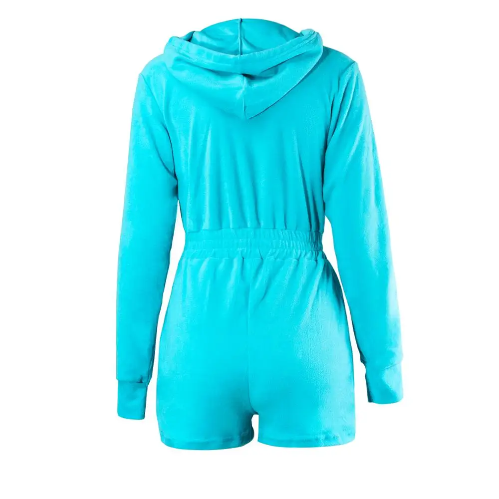 Women Casual Jumpsuits and Rompers Sports Outfits Long Sleeve Zip Up Hoodie Sexy Shorts
Women Casual Jumpsuits and Rompers Sports Outfits Long Sleeve Zip Up Hoodie Sexy Shorts