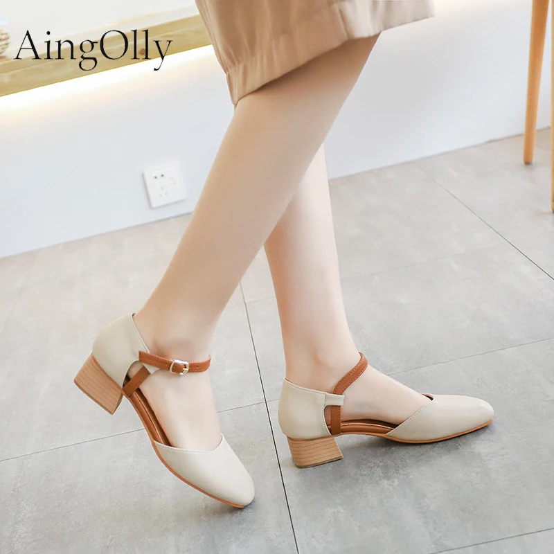 AingOlly Retro Ankle Strap New 2021 Summer Sandals for Women Buckle Strap Wrape Head Thick Heels Patchwork Designer Woman's Shoe
AingOlly Retro Ankle Strap New 2021 Summer Sandals for Women Buckle Strap Wrape Head Thick Heels Patchwork Designer Woman's Shoe