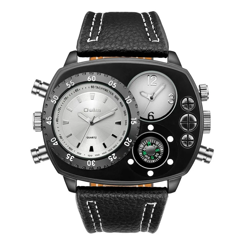 Double Time Zone Fashion Men's Watch Quartz New Compass Leather Big Dial Men's Watch
Double Time Zone Fashion Men's Watch Quartz New Compass Leather Big Dial Men's Watch
