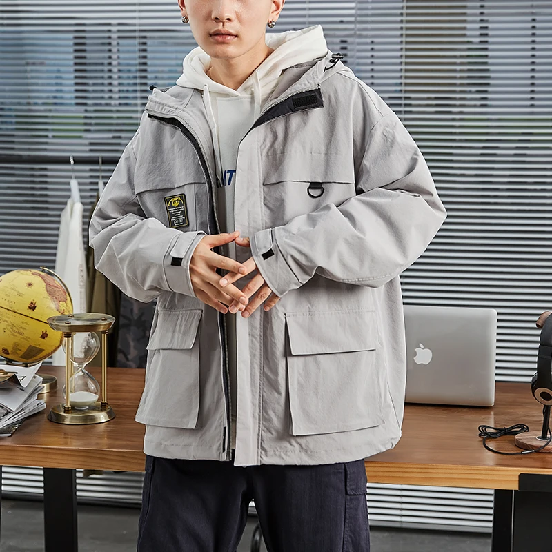 Autumn Jacket Fashion Hoodie Men's Workjacket Simple Loose Boy Jackets Casual Black Coats Mens High Quality 2019 GG50jk
Autumn Jacket Fashion Hoodie Men's Workjacket Simple Loose Boy Jackets Casual Black Coats Mens High Quality 2019 GG50jk