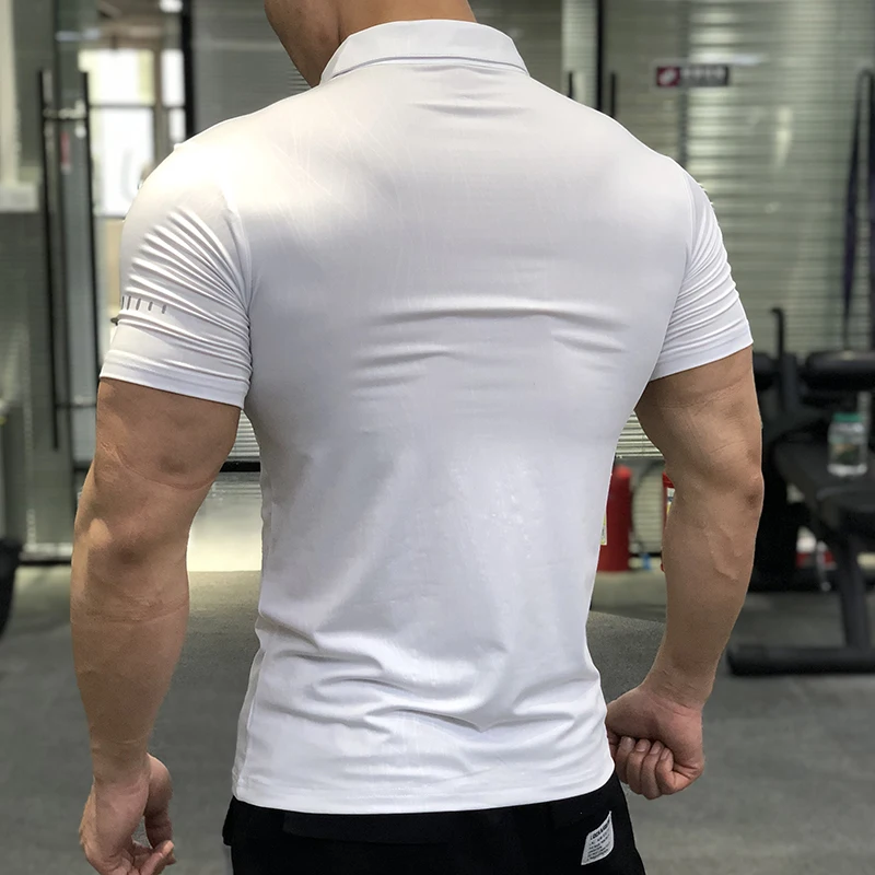 Running Gym Men T Shirt Casual short Sleeve Slim compression Tees elastic T-shirt Sports Fitness Quick dry Polo grain T Shirt
Running Gym Men T Shirt Casual short Sleeve Slim compression Tees elastic T-shirt Sports Fitness Quick dry Polo grain T Shirt