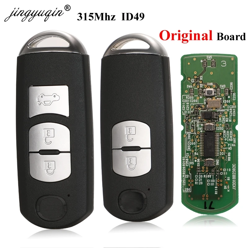 jingyuqin O-EM Smart Remote Key Fob FSK 315MHz ID49 for Mazda 3 CX-5 2/3 Button Model P/N: 662F-SKE13D01 SUV SKE13D-01
jingyuqin O-EM Smart Remote Key Fob FSK 315MHz ID49 for Mazda 3 CX-5 2/3 Button Model P/N: 662F-SKE13D01 SUV SKE13D-01