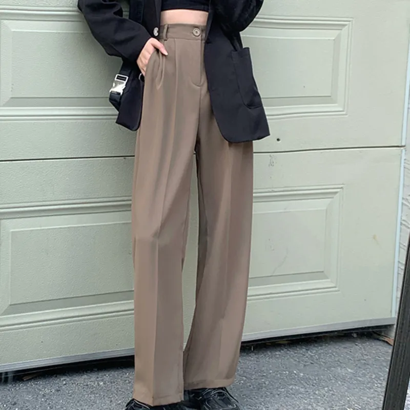 2021 Autumn Straight Suit Pants Korean Solid High Waist Elegant Long Trousers Casual Femme Pantalones De Mujer High Quality New
2021 Autumn Straight Suit Pants Korean Solid High Waist Elegant Long Trousers Casual Femme Pantalones De Mujer High Quality New