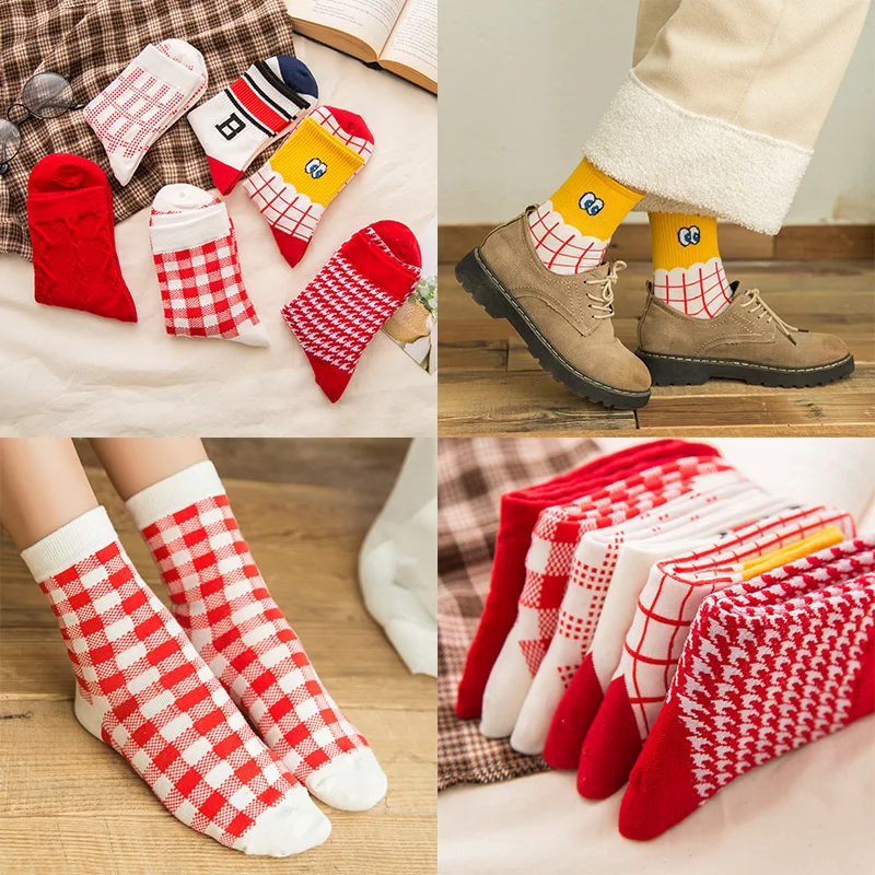 2020 Red Color Womens Fashion Casual Cotton Socks 1 Pair Korean Women's Fashion Female Socks EU 35-43 Size Socks Wholesale
2020 Red Color Womens Fashion Casual Cotton Socks 1 Pair Korean Women's Fashion Female Socks EU 35-43 Size Socks Wholesale