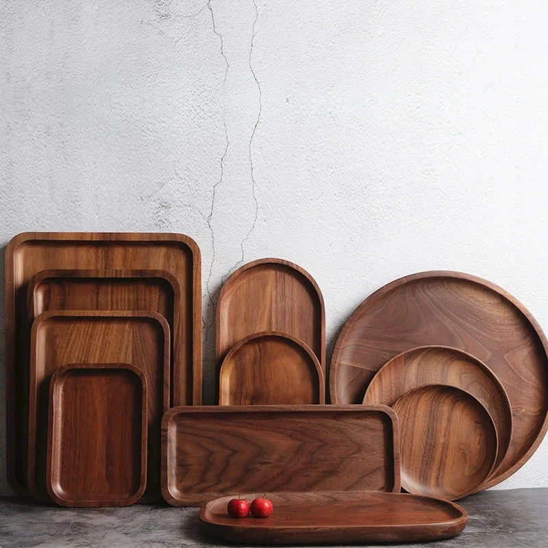 Black Walnut Wood Plate candy Fruit Dishes Saucer Dessert Dinner Bread Pizza Food Storage Tray
Black Walnut Wood Plate candy Fruit Dishes Saucer Dessert Dinner Bread Pizza Food Storage Tray