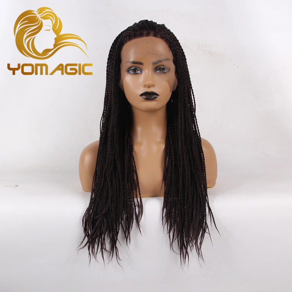 Yomagic Hair Black Color Braided Synthetic Hair Wigs Natural Color Resistant Hair Lace Front Wigs for Women Baby Hair 
Yomagic Hair Black Color Braided Synthetic Hair Wigs Natural Color Resistant Hair Lace Front Wigs for Women Baby Hair