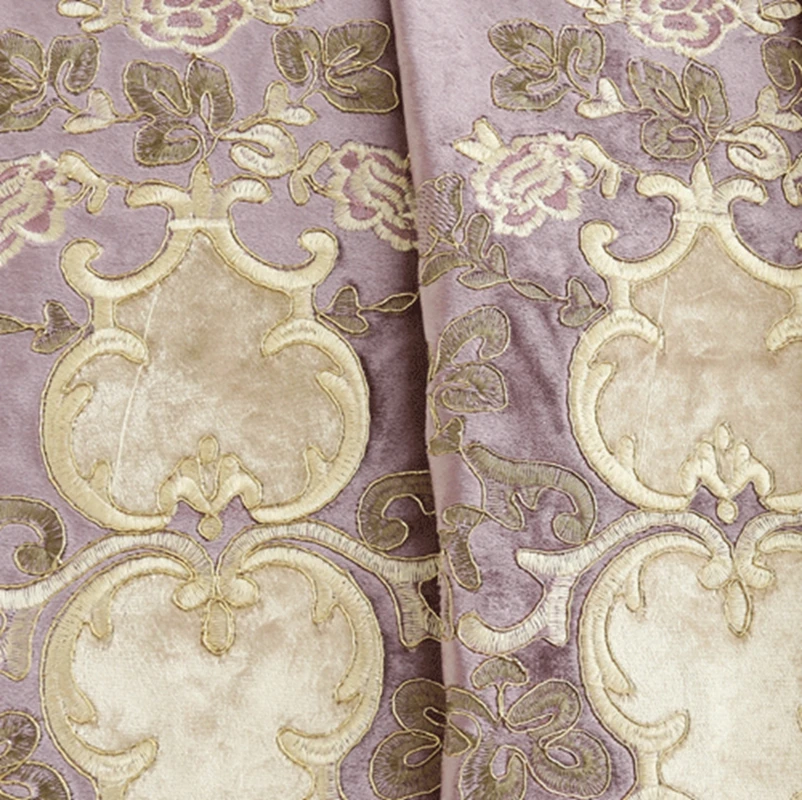 European Purple Blackout Curtains Italy Velvet Gold Embroidery Floral Tulle For Bedroom Living room Window Drapes Customize D3
European Purple Blackout Curtains Italy Velvet Gold Embroidery Floral Tulle For Bedroom Living room Window Drapes Customize D3