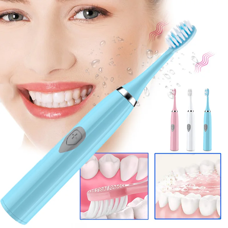 Electric Toothbrush Adult Timer Sonic Brush BatteryTooth Brushes Deep Clean Teeth Whitening Replacement Brush Heads with Box
Electric Toothbrush Adult Timer Sonic Brush BatteryTooth Brushes Deep Clean Teeth Whitening Replacement Brush Heads with Box