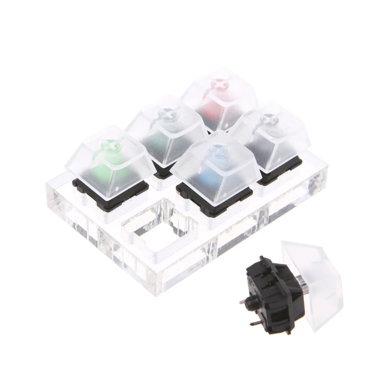 Mechanical Keyboard Clear Keycaps 6 Key Caps Swit6X Tester Kit For Cherry MX 
Mechanical Keyboard Clear Keycaps 6 Key Caps Swit6X Tester Kit For Cherry MX