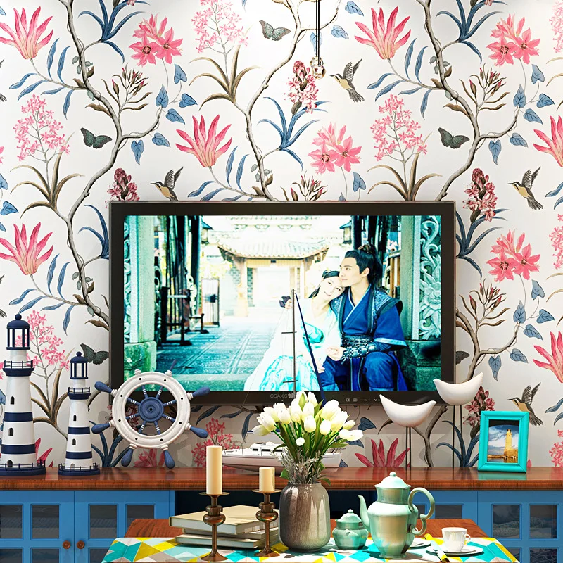 Pastoral Floral Bird Wallpapers Bedroom Living Room Sofa TV Backdrop Wall Papers Home Decor Kitchen Self Adhesive Contact Paper
Pastoral Floral Bird Wallpapers Bedroom Living Room Sofa TV Backdrop Wall Papers Home Decor Kitchen Self Adhesive Contact Paper