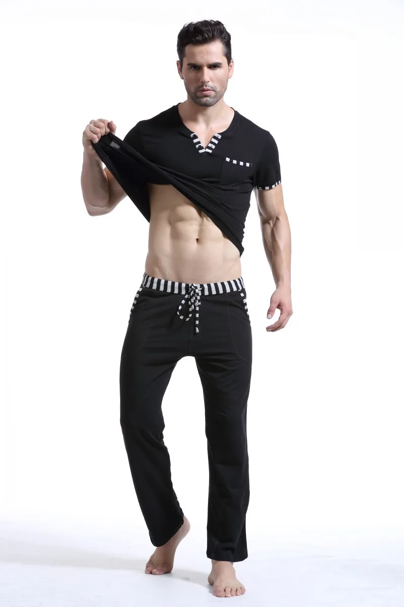 Men's home wear cotton casual wear casual trousers short-sleeved jacket casual suit
Men's home wear cotton casual wear casual trousers short-sleeved jacket casual suit