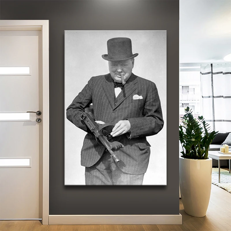 Winston Churchill Mit Tommy Gun Bild Britisch paintings canvas art Prints Wall Art For Living Room Bedroom Decor
Winston Churchill Mit Tommy Gun Bild Britisch paintings canvas art Prints Wall Art For Living Room Bedroom Decor
