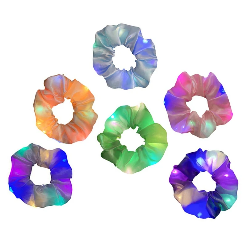 6Pcs LED Light Up Hair Scrunchies Colorful Luminous Satin Silky Hair Tie Band Elastic Ponytail Holder Party Favors
6Pcs LED Light Up Hair Scrunchies Colorful Luminous Satin Silky Hair Tie Band Elastic Ponytail Holder Party Favors