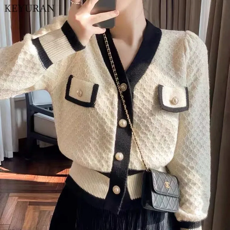 Sweaters Cardigan Women Coat Korean Style V-Neck Patchwork Long Sleeve Knitting Elegant Fashion Female Knitted Cardigans Tops
Sweaters Cardigan Women Coat Korean Style V-Neck Patchwork Long Sleeve Knitting Elegant Fashion Female Knitted Cardigans Tops