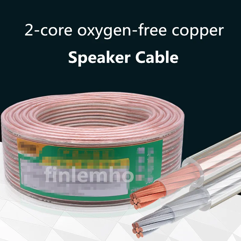 Фото Двухжильный аудиокабель для диджеев Oxygen-free Copper с низким уровнем шума для домашнего кинотеатра с разъемом NL4FC для профессиональных акустических систем.