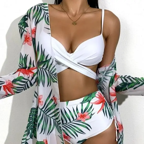 2021 Summer 3 PCS Women Swimsuit Bikini Set New Sexy Printing Beach Swimwear Fashion Bathing Suit Swimming Suit for Female
2021 Summer 3 PCS Women Swimsuit Bikini Set New Sexy Printing Beach Swimwear Fashion Bathing Suit Swimming Suit for Female