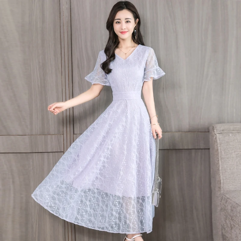 Hot Sales Women dress summer Elegant V-neck Party Plus Size Lace Dresses Vintage Short Sleeve Midi Casual Long Maxi Dress
Hot Sales Women dress summer Elegant V-neck Party Plus Size Lace Dresses Vintage Short Sleeve Midi Casual Long Maxi Dress