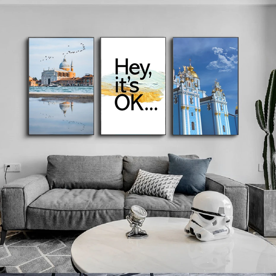 Decorative Nordic Blue Building Wall Art Canvas Paintings It's OK Quotes Wall Art Prints and Posters Living Room Home Decor
Decorative Nordic Blue Building Wall Art Canvas Paintings It's OK Quotes Wall Art Prints and Posters Living Room Home Decor
