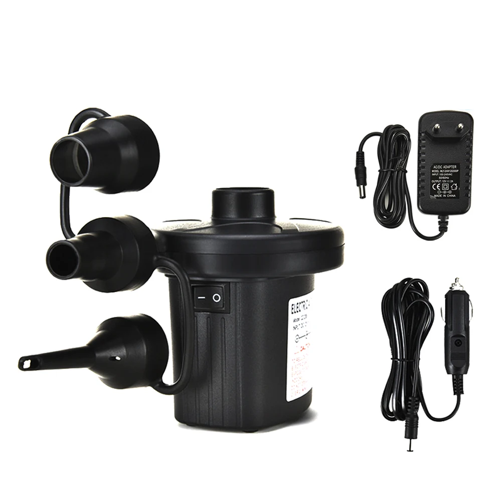 Electric Air Pump Quick Fill Kayak Pump With 3 Nozzles Air Mattresses Boats Swimming Ring Airbeds Inflatables Black Low Noise
Electric Air Pump Quick Fill Kayak Pump With 3 Nozzles Air Mattresses Boats Swimming Ring Airbeds Inflatables Black Low Noise