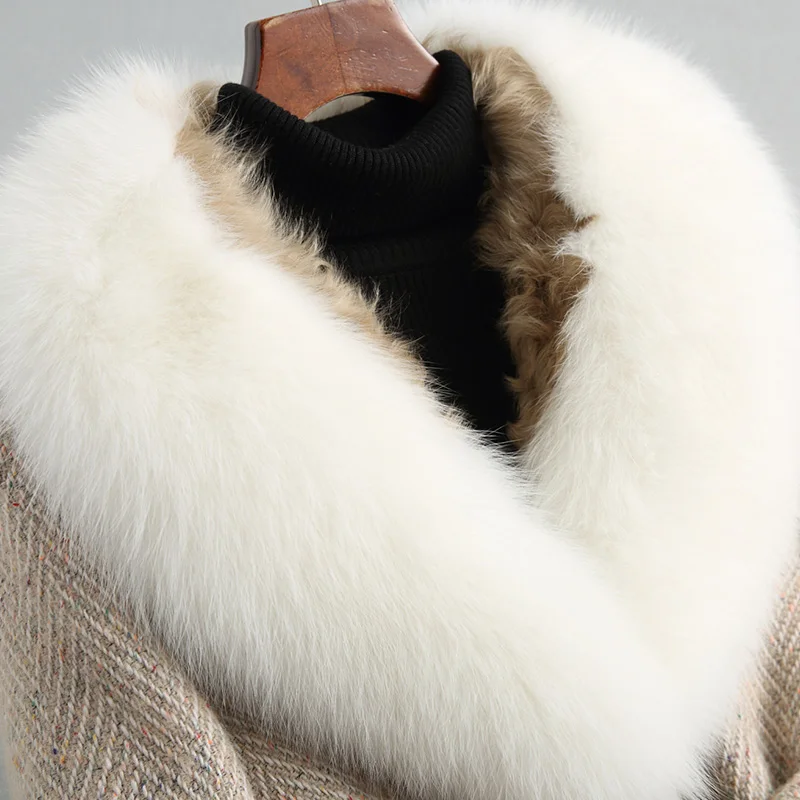 Women Coat 2020 Real Lamb Liner Long Wool Blend Tweed Winter Jacket Big Natural Fox Fur Collar 19720 YQ1970
Women Coat 2020 Real Lamb Liner Long Wool Blend Tweed Winter Jacket Big Natural Fox Fur Collar 19720 YQ1970