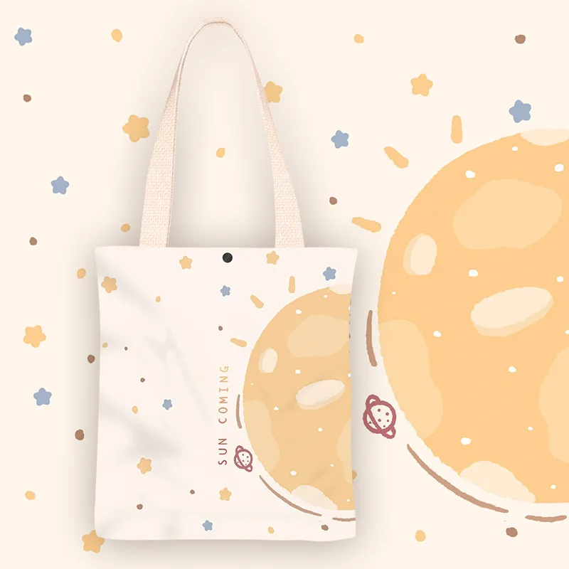Cartoon Glowing Moon Women Canvas Bag Female Velvet Cloth Shoulder Bags Eco Handbag Reusable Grocery Shopper Students Book Pack
Cartoon Glowing Moon Women Canvas Bag Female Velvet Cloth Shoulder Bags Eco Handbag Reusable Grocery Shopper Students Book Pack