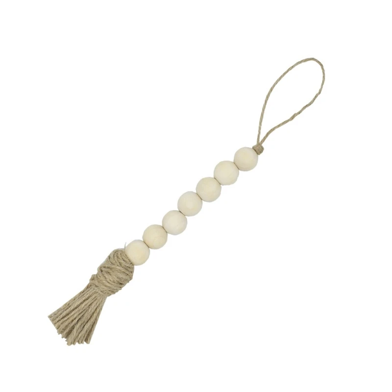 Farmhouse Beads Natural Wood Bead Garland for Kids Baby Nursery Room Decor