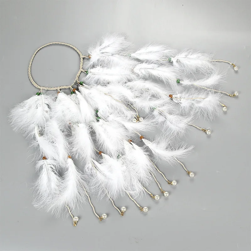 White Bohemian Hippie Headband Pearl Pendants Tassels Hair Ropes Feather Headdress Headbands Hair Accessories
White Bohemian Hippie Headband Pearl Pendants Tassels Hair Ropes Feather Headdress Headbands Hair Accessories