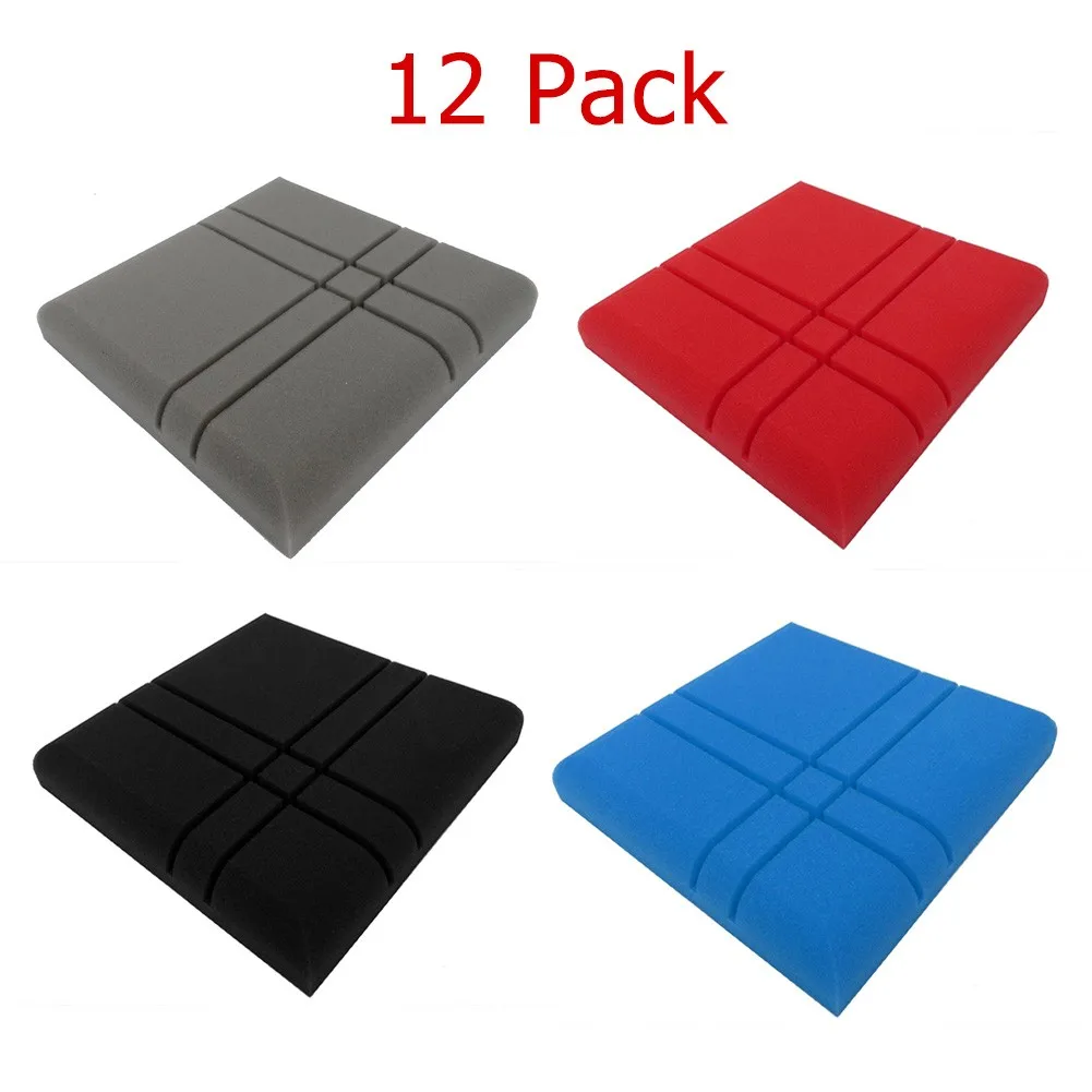 12Pcs 30x30x5cm Studio Acoustic Foam Panels KTV Room Soundproof Foam Sponge Pad With Tapes Wall Panels Tiles Accessories
12Pcs 30x30x5cm Studio Acoustic Foam Panels KTV Room Soundproof Foam Sponge Pad With Tapes Wall Panels Tiles Accessories