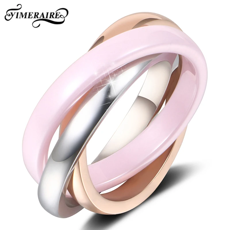 Fashion Ceramic Rings Three Ring Interlocking Unique Design Feminine Personality Temperament Jewelry 2020 Trend Accessory Gift
Fashion Ceramic Rings Three Ring Interlocking Unique Design Feminine Personality Temperament Jewelry 2020 Trend Accessory Gift