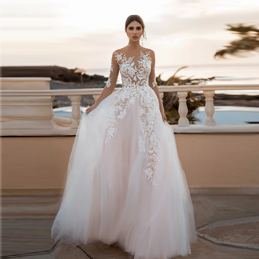 Custom Made O-neck Half Sleeve Wedding Dresses With Applique Lace Sheer Back Bridal Gowns vestido de noiva
Custom Made O-neck Half Sleeve Wedding Dresses With Applique Lace Sheer Back Bridal Gowns vestido de noiva