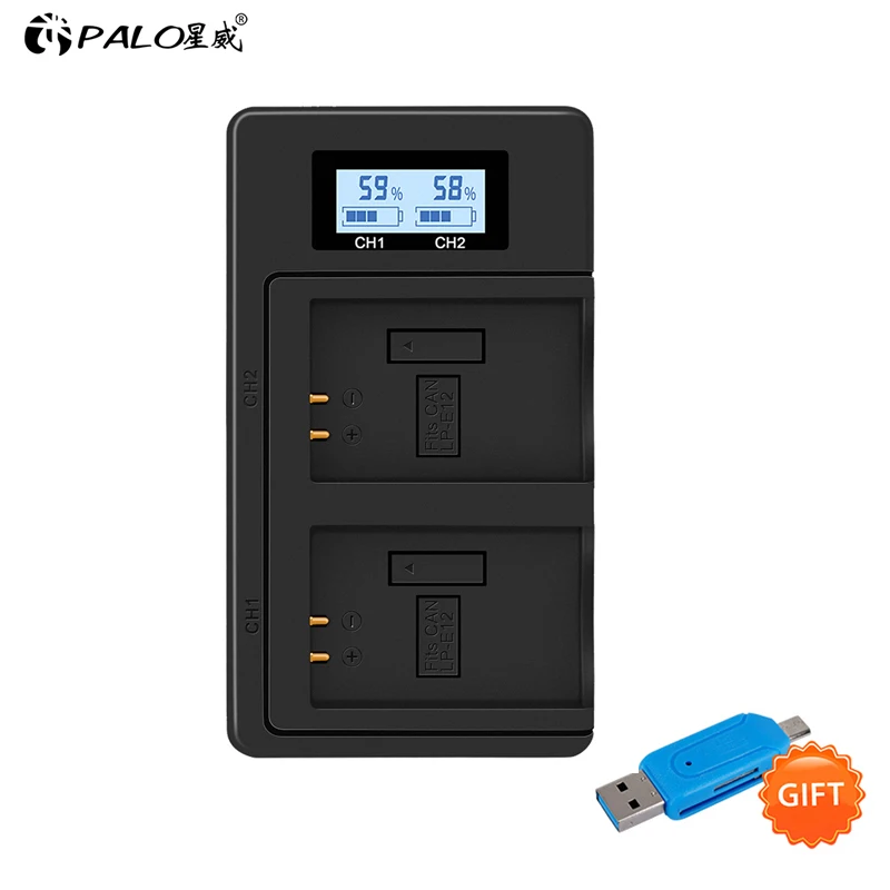 LP-E12 LPE12 LP E12 Camera LCD USB Dual Battery Charger for Canon M 100D Kiss X7 Rebel SL1 EOS M10 EOS M50 DSLR
LP-E12 LPE12 LP E12 Camera LCD USB Dual Battery Charger for Canon M 100D Kiss X7 Rebel SL1 EOS M10 EOS M50 DSLR