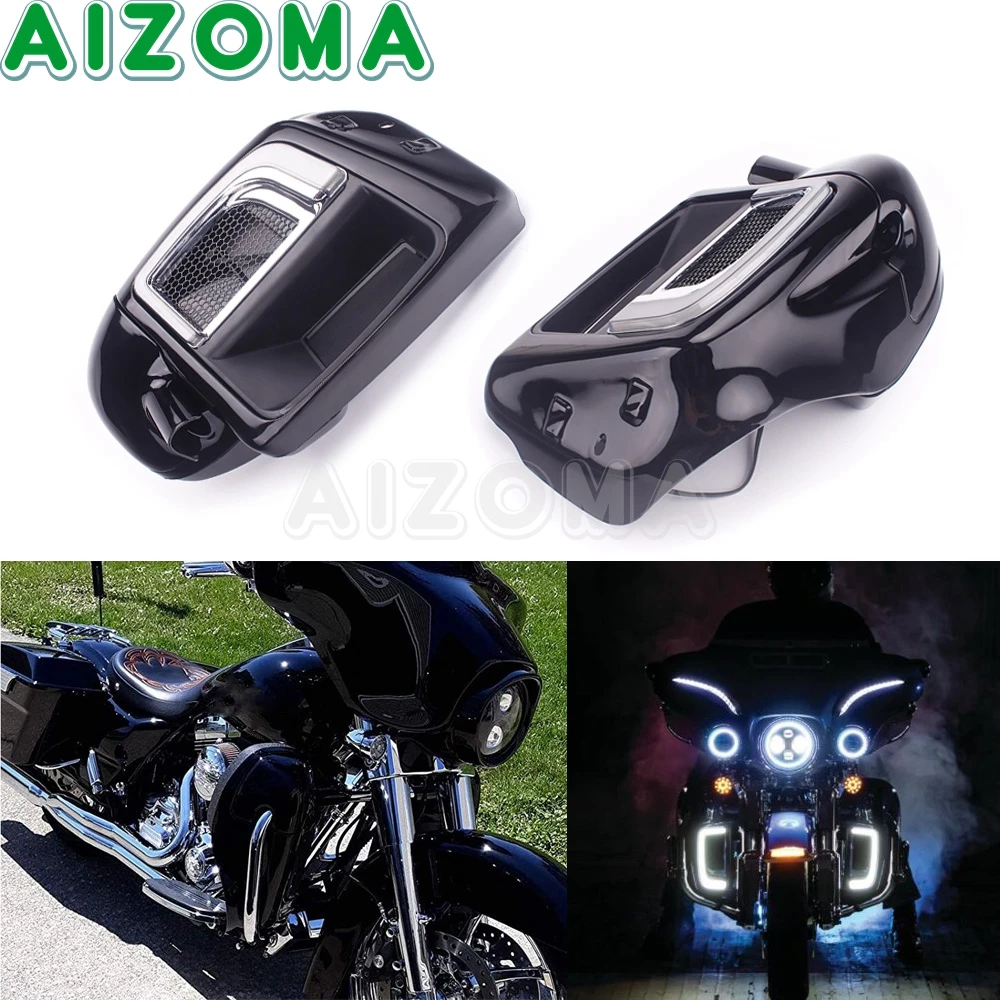 Lower Leg Warmer Vented Fairing w/LED Fairing Lower Grills Light For Harley Street Electra Glide Road King FLHTK Ultra Limited
Lower Leg Warmer Vented Fairing w/LED Fairing Lower Grills Light For Harley Street Electra Glide Road King FLHTK Ultra Limited