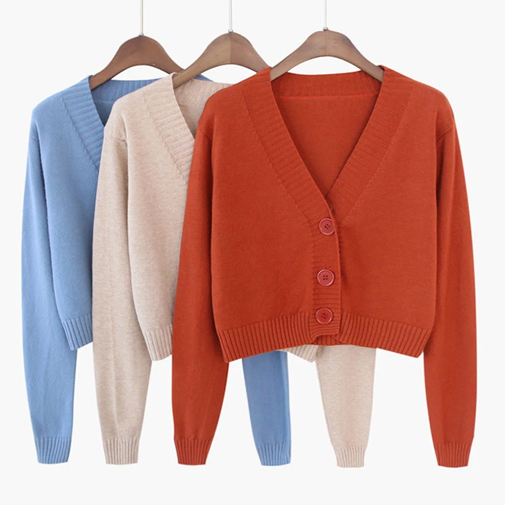 2022 Spring Autumn Women Knitted Cardigans Elegant Short Crop Tops Long Sleeve V-Neck Sweater Coat Female Casual Clothing
2022 Spring Autumn Women Knitted Cardigans Elegant Short Crop Tops Long Sleeve V-Neck Sweater Coat Female Casual Clothing