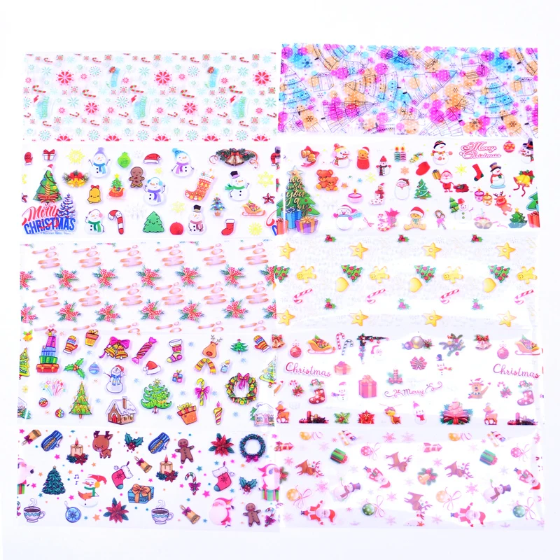 YWK 10 Styles Christmas Decorations for Nails Mix Colorful Transfer Nail Foil Sticker Snow Flower Elk Gift Santa Adhesive Paper
YWK 10 Styles Christmas Decorations for Nails Mix Colorful Transfer Nail Foil Sticker Snow Flower Elk Gift Santa Adhesive Paper