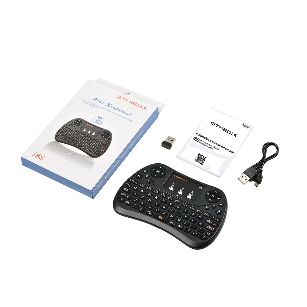 GTMEDIA i8S 2.4G Mini Wireless Keyboard English/Spanish Air Mouse Touchpad Handheld Remote Control For TV BOX Projector PC
GTMEDIA i8S 2.4G Mini Wireless Keyboard English/Spanish Air Mouse Touchpad Handheld Remote Control For TV BOX Projector PC