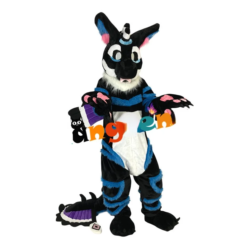 Long Fur Mascot Costume Blue Dragon Monster Fursuit Cartoon Festival Halloween Party Fancy Dress
Long Fur Mascot Costume Blue Dragon Monster Fursuit Cartoon Festival Halloween Party Fancy Dress