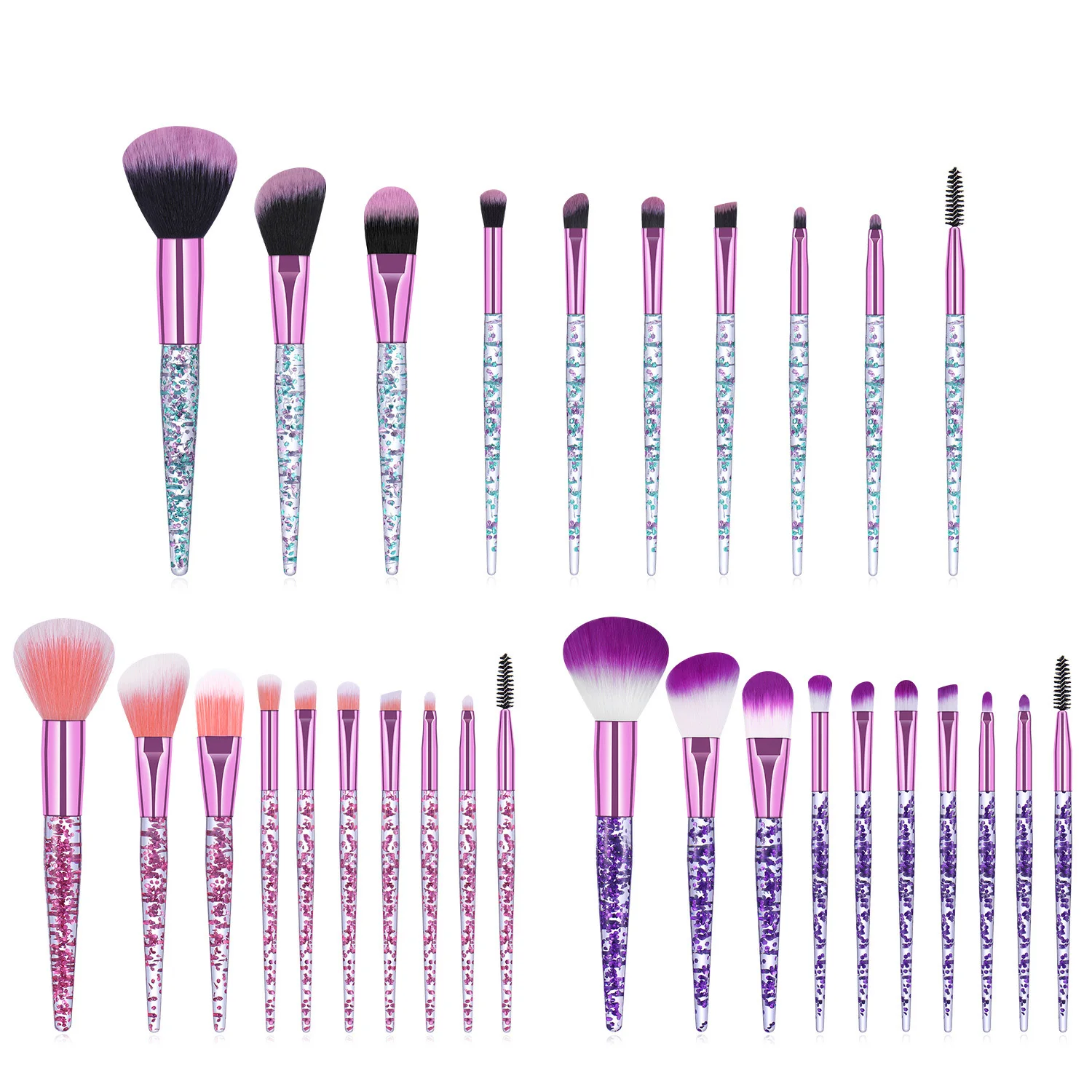 Makeup Brush Set Glitter Shinny Crystal Concealer Foundation Blending Power Contour Face Cosmetic Beauty Make Up Tool maquiagem 
Makeup Brush Set Glitter Shinny Crystal Concealer Foundation Blending Power Contour Face Cosmetic Beauty Make Up Tool maquiagem
